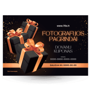 Dovanų kuponas fotografijos pagrindamas